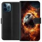 Portemonnee-hoesje voor Apple iPhone 12 Pro met Voetbal ontwerp
