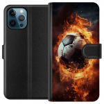 Portemonnee-hoesje voor Apple iPhone 12 Pro Max met Voetbal ontwerp