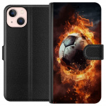Portemonnee-hoesje voor Apple iPhone 13 mini met Voetbal ontwerp
