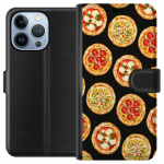 Portemonnee-hoesje voor Apple iPhone 13 Pro met Pizza ontwerp