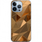 Mobiele hoes voor Apple iPhone 13 Pro met 3D Goud ontwerp