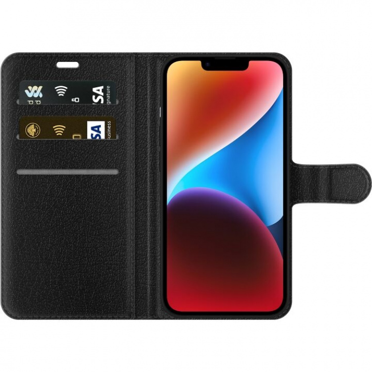 Portemonnee-hoesje voor Apple iPhone 14 met Priesterkragen ontwerp