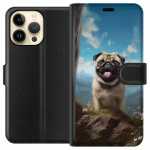 Portemonnee-hoesje voor Apple iPhone 14 Pro Max met Blije Hond ontwerp