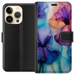 Portemonnee-hoesje voor Apple iPhone 15 Pro met Magische bloemen ontwerp
