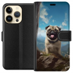 Portemonnee-hoesje voor Apple iPhone 15 Pro met Blije Hond ontwerp