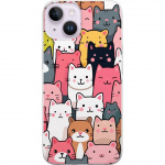 Mobiele hoes voor Apple iPhone 15 Plus met Kattenpatroon ontwerp