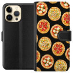 Portemonnee-hoesje voor Apple iPhone 15 Pro Max met Pizza ontwerp