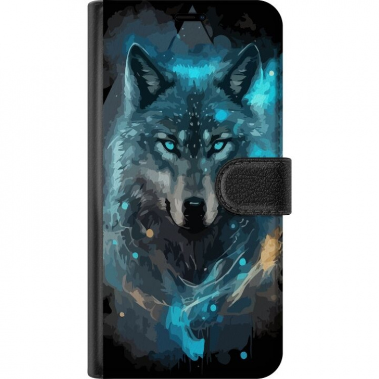 Portemonnee-hoesje voor Apple iPhone 6s met Wolf ontwerp