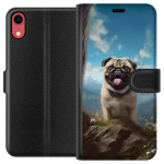 Portemonnee-hoesje voor Apple iPhone XR met Blije Hond ontwerp Portemonnee-hoesje voor Apple iPhone XR met Blije Hond ontwerp
