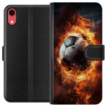 Portemonnee-hoesje voor Apple iPhone XR met Voetbal ontwerp Portemonnee-hoesje voor Apple iPhone XR met Voetbal ontwerp