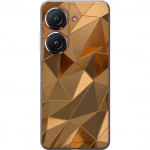 Mobiele hoes voor Asus Zenfone 9 met 3D Goud ontwerp
