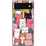 Mobiele hoes voor Google Pixel 6 met Kattenpatroon ontwerp