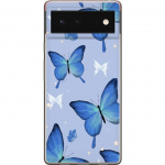 Mobiele hoes voor Google Pixel 6 met Blauwe vlinders ontwerp