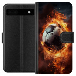 Portemonnee-hoesje voor Google Pixel 6a met Voetbal ontwerp