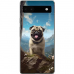 Mobiele hoes voor Google Pixel 6a met Blije Hond ontwerp