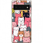 Mobiele hoes voor Google Pixel 6 Pro met Kattenpatroon ontwerp
