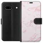 Portemonnee-hoesje voor Google Pixel 7a met Roze Hart ontwerp Portemonnee-hoesje voor Google Pixel 7a met Roze Hart ontwerp
