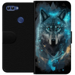 Portemonnee-hoesje voor Huawei P smart met Wolf ontwerp