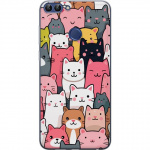 Mobiele hoes voor Huawei P smart met Kattenpatroon ontwerp