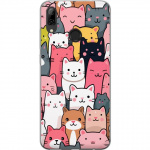 Mobiele hoes voor Huawei P smart 2019 met Kattenpatroon ontwerp