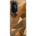 Mobiele hoes voor Huawei nova 8 Pro met 3D Goud ontwerp