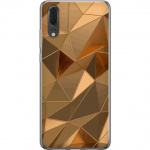 Mobiele hoes voor Huawei P20 met 3D Goud ontwerp