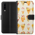 Portemonnee-hoesje voor Huawei P30 met Glasachtig ontwerp