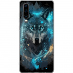 Mobiele hoes voor Huawei P30 met Wolf ontwerp