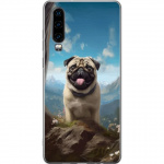Mobiele hoes voor Huawei P30 met Blije Hond ontwerp