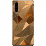 Mobiele hoes voor Huawei P30 met 3D Goud ontwerp