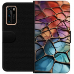 Portemonnee-hoesje voor Huawei P40 met Metallic patroon ontwerp