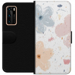 Portemonnee-hoesje voor Huawei P40 met Bloemen ontwerp