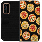 Portemonnee-hoesje voor Huawei P40 met Pizza ontwerp