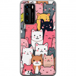 Mobiele hoes voor Huawei P40 met Kattenpatroon ontwerp Mobiele hoes voor Huawei P40 met Kattenpatroon ontwerp
