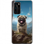 Mobiele hoes voor Huawei P40 met Blije Hond ontwerp