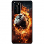 Mobiele hoes voor Huawei P40 met Voetbal ontwerp