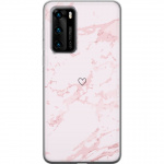 Mobiele hoes voor Huawei P40 met Roze Hart ontwerp