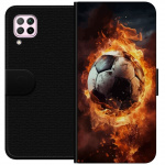 Portemonnee-hoesje voor Huawei P40 lite met Voetbal ontwerp