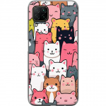 Mobiele hoes voor Huawei P40 lite met Kattenpatroon ontwerp