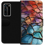 Portemonnee-hoesje voor Huawei P40 Pro met Metallic patroon ontwerp Portemonnee-hoesje voor Huawei P40 Pro met Metallic patroon ontwerp