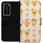 Portemonnee-hoesje voor Huawei P40 Pro met Glasachtig ontwerp