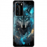 Mobiele hoes voor Huawei P40 Pro met Wolf ontwerp
