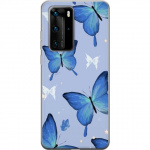 Mobiele hoes voor Huawei P40 Pro met Blauwe vlinders ontwerp