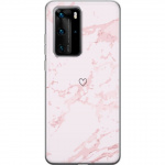 Mobiele hoes voor Huawei P40 Pro met Roze Hart ontwerp
