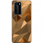 Mobiele hoes voor Huawei P40 Pro met 3D Goud ontwerp