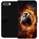 Portemonnee-hoesje voor Huawei Y6 (2018) met Voetbal ontwerp Portemonnee-hoesje voor Huawei Y6 (2018) met Voetbal ontwerp