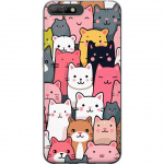 Mobiele hoes voor Huawei Y6 (2018) met Kattenpatroon ontwerp
