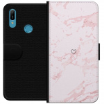 Portemonnee-hoesje voor Huawei Y6 (2019) met Roze Hart ontwerp