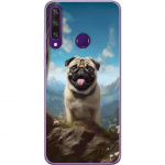 Mobiele hoes voor Huawei Y6p met Blije Hond ontwerp