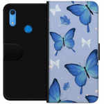 Portemonnee-hoesje voor Huawei Y6s (2019) met Blauwe vlinders ontwerp